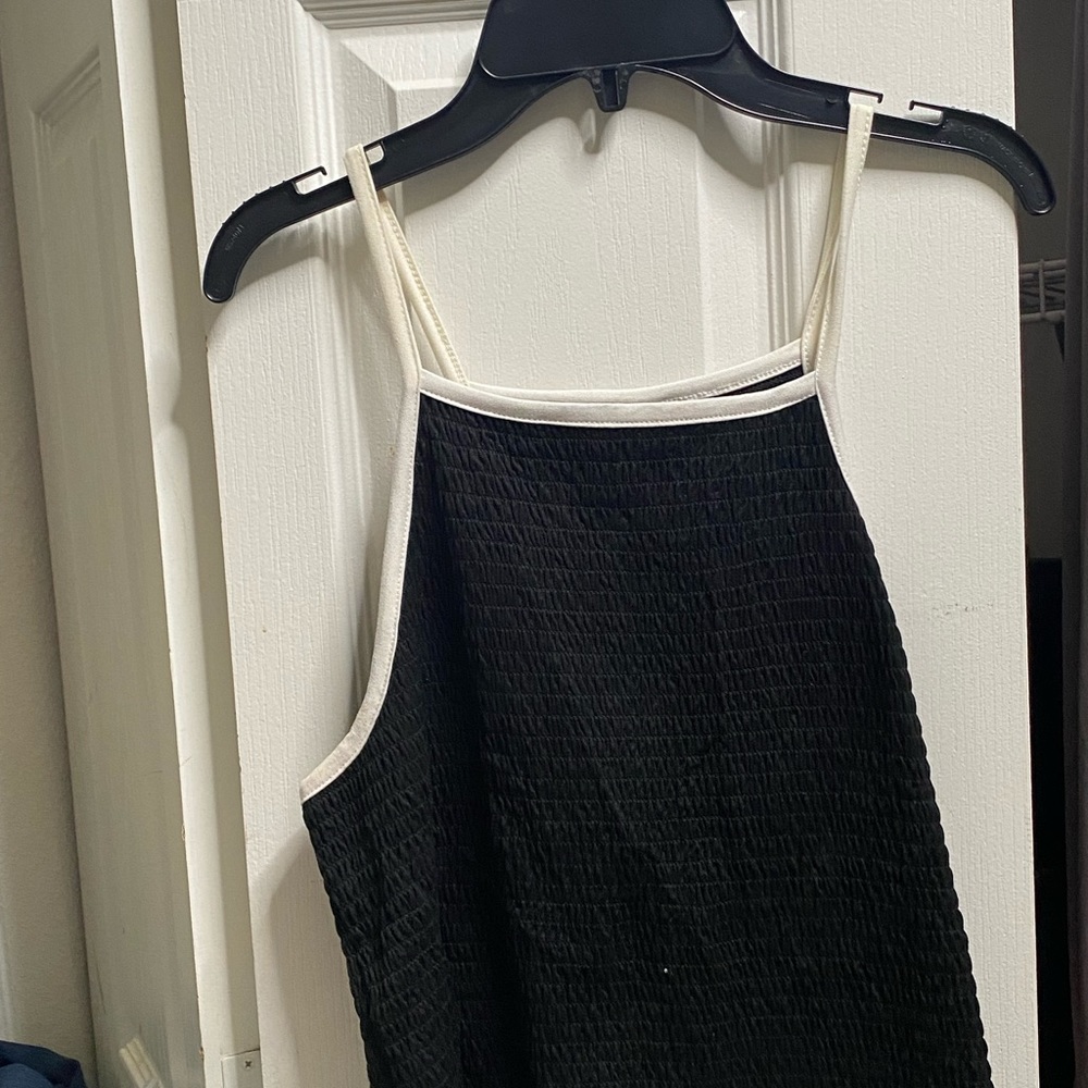 black and white tank top